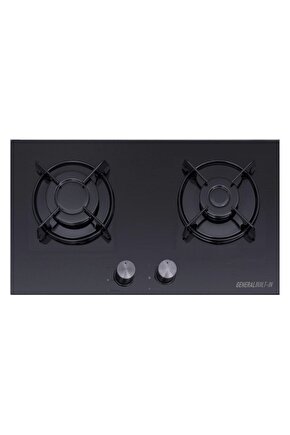 2li Siyah Cam Ankastre Ve Set Üstü Tüplü Geniş Ocak Caravan Uygun