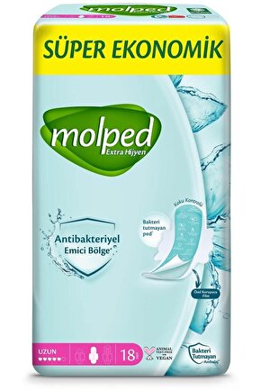 Hijyenik Ped Antibakteriyel Uzun 18li