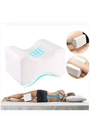 Ortopedik Bacak Arası Yastık Minderi Beyaz, Rahat ve Destekleyici Tasarım