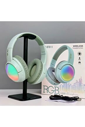 RGB LED IŞIKLI KABLOSUZ KULAKLIK BLUETOOTH ŞARJLI KULAKÜSTÜ WİRELESS HEADPHONES MİKROFONLU