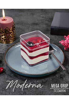 MAGNOLİA CUP 250 CC MODERNA 6 LI MİKA PLASTİK KASE+KAPAK