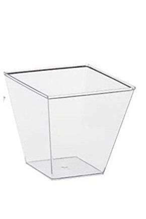 5x6 Cm Küçükkkkkkkkkkkk Boyuna Dikkat Edin Prizma Mika Plastik Sunum Kabı Kübik Kase 120 Cc **25**
