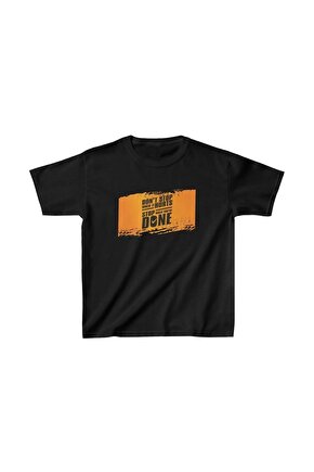 Unisex Çocuk Baskılı T-Shirt - Siyah