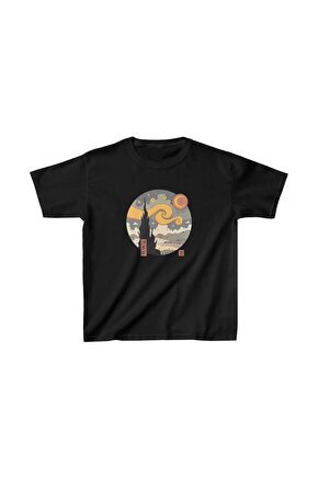 Çocuk Unisex Baskılı T-Shirt - Siyah