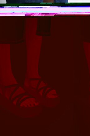 ELENA Lastikli Taşlı Şeritli Ortopedik Taban Kadın Sandalet CKT - Krem