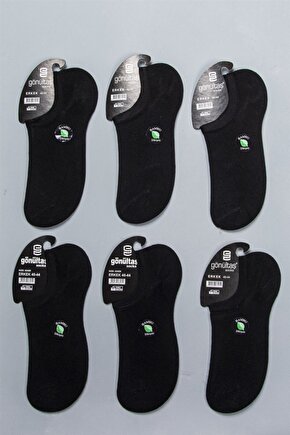 6lı Erkek Siyah Bambu Dikişsiz Sneaker Babet Çorap