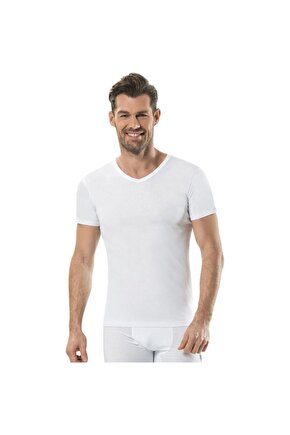 Erkek Beyaz Sıfır Yaka Fanila 6lı Paket - 105