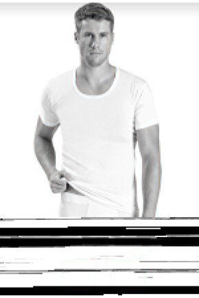 103 Erkek Bisiklet Yaka Fanila Beyaz 6 Lı