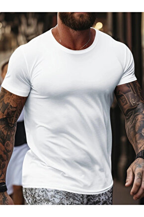 Erkek Kısa Kollu Bisiklet Yaka Viskon Bluz