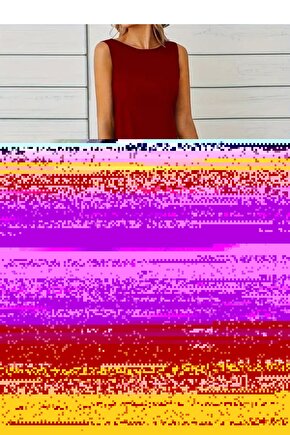 eyesof Kadın Kolsuz Kayık Yaka Maksi Janjan Krep Elbise