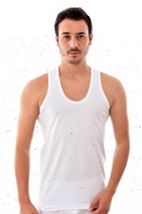 Beli Lastikli Elbise - Beyaz