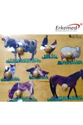 Hayvan 2 Figürlü Çocuk Zeka Geliştirici Puzzle