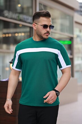 eyesof Erkek şerit Detaylı Kısa Kollu T-shirt