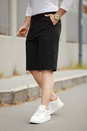 eyesof Erkek Beli Bağcıklı Ve Düğmeli Bezayağı Kumaş şort