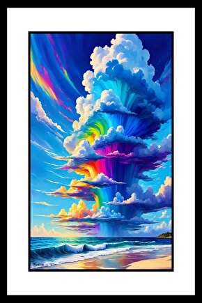 Bulutlar Digital Art ( ÇERÇEVESİZ - ÇERÇEVE YOKTUR ) ( ULTRA HD ) FOLYO AFİŞ - POSTER