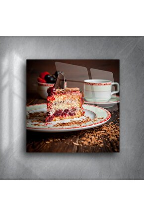 Vişneli Kremalı Pasta ve Kahve Temalı Baskı