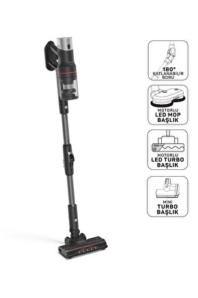 MagiClean HydroFlex Dikey Şarjlı Süpürge  Siyah - AR4210