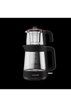 Cm 6964 S Resital Siyah 1900 W Cam Demlikli Çay Makinesi