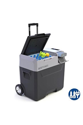 PX50 1224220Volt 50Litre Kompresörlü Tekerlekli Outdoor Oto Buzdolabı (Akü Dahil Değildir