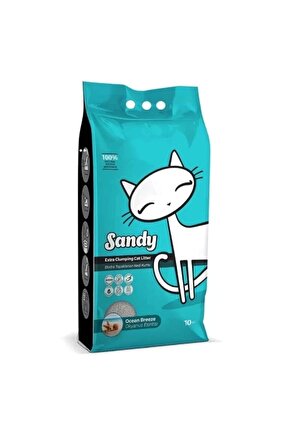 Ekstra Topaklanan Okyanus Esintili Doğal Kedi Kumu 1 Adet 10 Kg