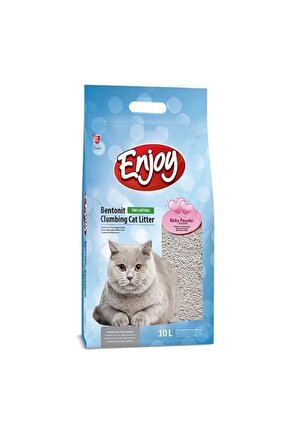 Topaklanan Bebek Pudra Kokulu Bentonit Doğal Kedi Kumu 1 Adet 10 Lt