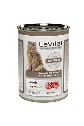 Lavital Adult Tahılsız Kuzu Etli Yetiskin Konserve Kedi Maması 1 Adet 400 Gr