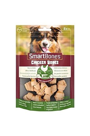 Smart Bones Tavuklu Mini Kemik Köpek Ödülü 8 Parça 128 gr