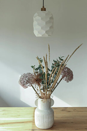 Lunex Tekli Geometrik Şekilli Plastik Avize Salon, Mutfak, Hol İçin Uygun