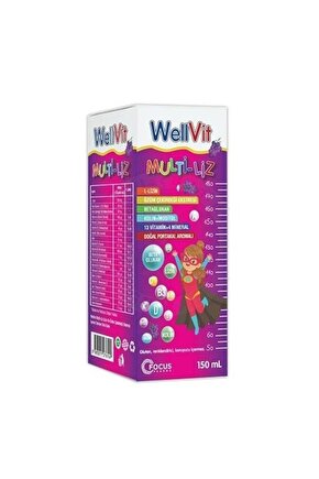 WellVit Multi-Liz Lizin, Üzüm Çekirdeği içeren Sıvı 150 ml