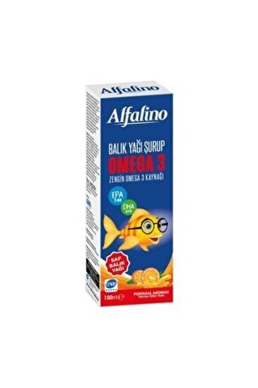 Alfalino Balık Yağı Omega 3 Portakal Aromalı 150 ml