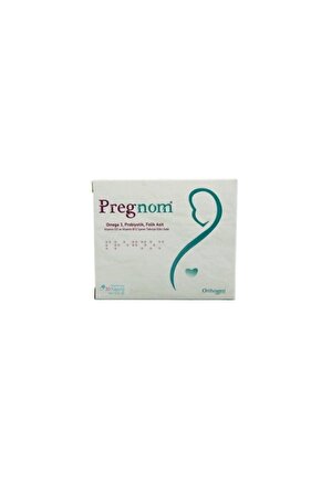 Pregnom 30 Kapsül Omega 3 Probiotik Folik Asit