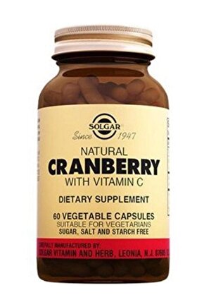 Cranberry Extract with Vitamin C 60 Kapsül