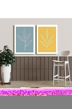 Matisse - Sanat - Soyut - Doğa - Ev - Yaşam ( 2 Li Çerçevesiz ) Poster - Afiş - Tablo NNHT528