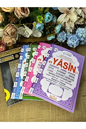 Yasin Kitabı Cüzü Orta Boy 10 Lu Set 80 Sayfa Telefonda Sesli Dinleme Doğum Cenaze Mevlüt Hediyeliği