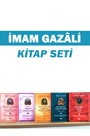 Imamı Gazali Kitap Seti Kalbin Sırları-dilin Afetleri-nefs Terbiyesi-iki Şehvet-öfke Ve Kin 5li Set