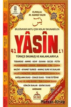 Yasin Cüzü 41 Yasin Fihristli Türkçe Açıklamalı - Orta Boy