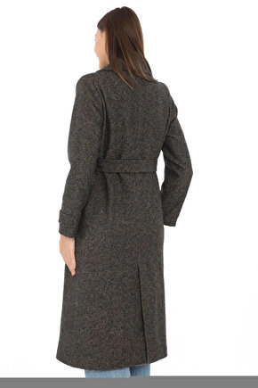 Kadın Uzun Kollu V şerit Yakalı Kısa Viskon Iki Iplik Elbise