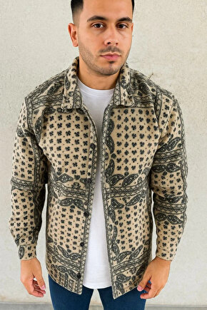 Erkek Polar Fermuarlı Sweatshirt – Kapüşonsuz, Cepli, Yumuşak Dokulu, Oversize Rahat Kalıp, Kışlık S