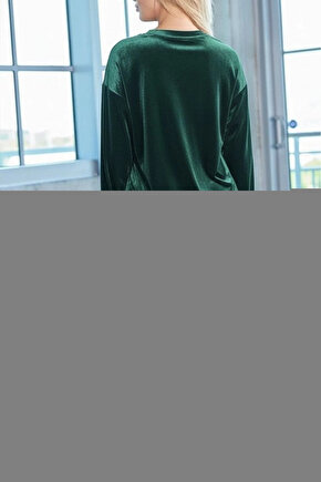 Erkek Oversize Üç İplik Kapüşonlu Sweatshirt – Don’t Be Terrified Ön, Sırt Ve Kol Baskılı, Kanguru