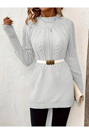 eyesof Kadın Uzun Kollu Yarı Balıkçı Yaka Triko Bluz