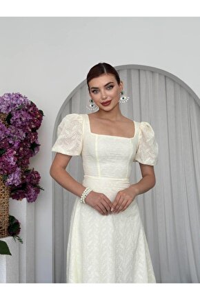 Gökyüzü Moda Lına Midi Elbise