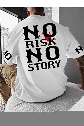 201 Penye Compack Ayı Baskılı Oversize Bisiklet Yaka Kısa Kol T-shirt - Siyah