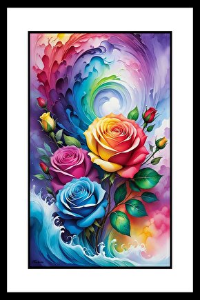 Güller Ve Rüya Digital Art ( ÇERÇEVESİZ - ÇERÇEVE YOKTUR ) ( ULTRA HD ) FOLYO AFİŞ - POSTER