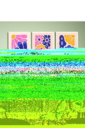 Matisse - Boho - Art Deco - Soyut - Doğa ( 3 lü Çerçevesiz ) Poster - Afiş - Tablo KR2C00710