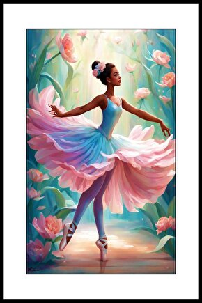 Pembeli Balerin Digital Art ( ÇERÇEVESİZ - ÇERÇEVE YOKTUR ) ( ULTRA HD ) FOLYO AFİŞ - POSTER