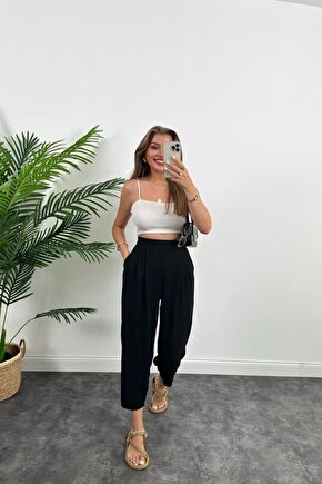 Gökyüzü Moda Kadın Yüksek Bel Hürrem Pantolon