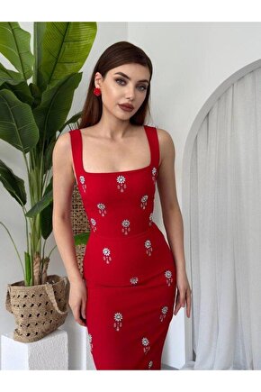 Ners Taş Detaylı Elbise