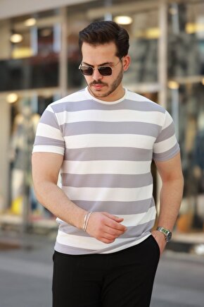 Gökyüzü Moda Erkek çift Renk Pamuklu örme Kumaş Kısa Kollu T-shirt