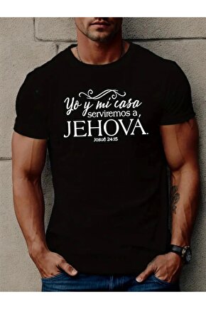 Erkek Jehova Baskılı Süprem T-shirt