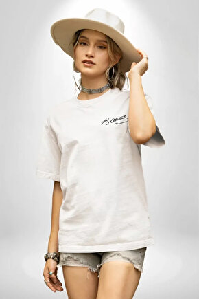 Gökyüzü Moda 30 Ağustos Unisex Baskılı T-shirt - Beyaz